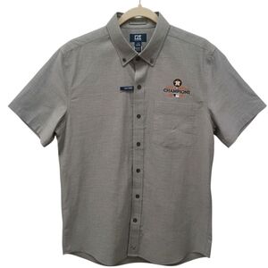 Cutter & Buck Mens L Gray Short Sleeve Easy Care World Series Champions Size L